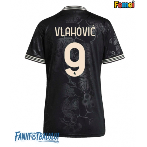 Juventus Dusan Vlahovic #9 Tricou Fotbal Replică 2025-26 Femei Treilea Juventus Dusan Vlahovic #9 Tricou Fotbal Replică 2025-26 Femei Treilea